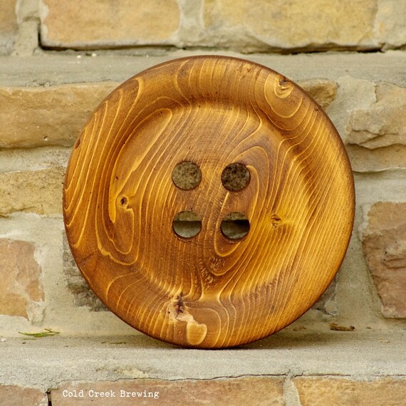 Large 8 5 Inch Wooden Button Huge Wood Button Wall Decor Etsy
