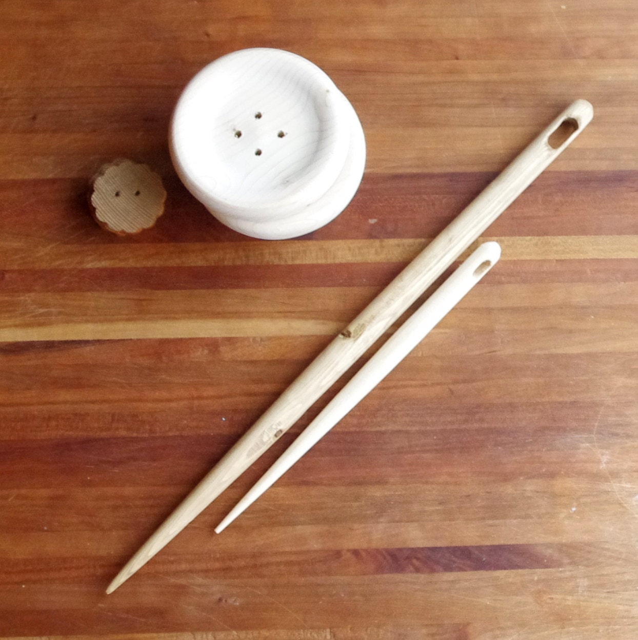 Large Wooden Needle - 10" Sewing Needle - Big Stitch Wood Needle