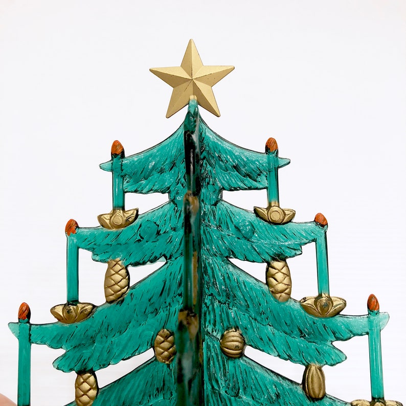 VINTAGE Plastic CHRISTMAS TREE Green Collapsible Tree 2 Etsy