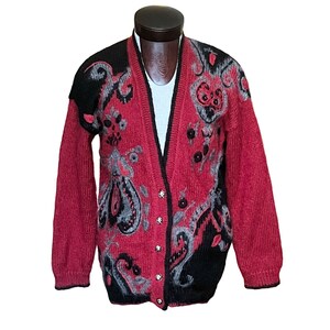 Vintage 90&#39;s SK & Company Mohair Wool Button Up Sweater Cardigan Size L