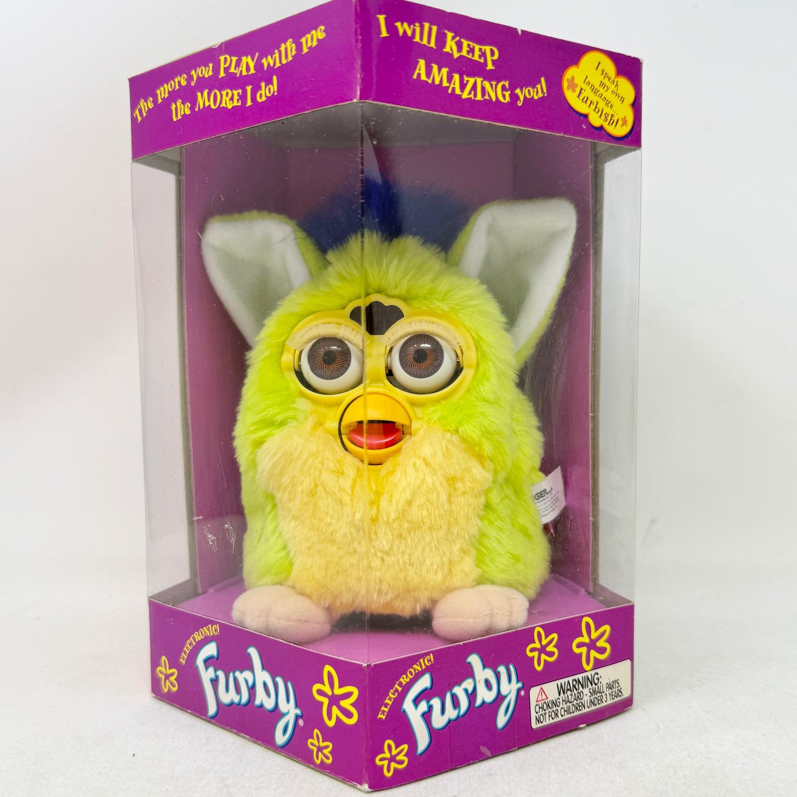 ファービー2　ベイビー イエロー　緑目　furby furby2 　No.13 Furby Kiwi Lime Green, Yellow, Dark Blue Hair BROWN Eyes 1999