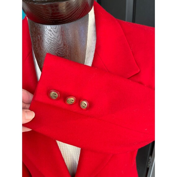 Pendleton Womens  Classic Solid Red Blazer Jacket… - image 6