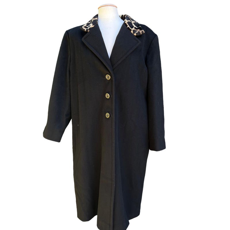 Classic Long Wool Blend Coat with Lapel Collar