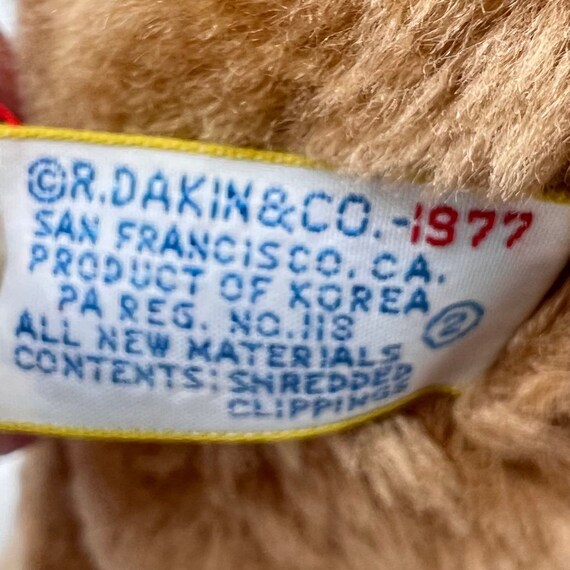 R. Dakin & Co. Vintage 1977 Brown Teddy Bear Clasped Paws Sitting