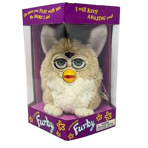 1998 Furby Tiger Electronics 70-800 Bear Tan White & Brown Green Eyes SEALED