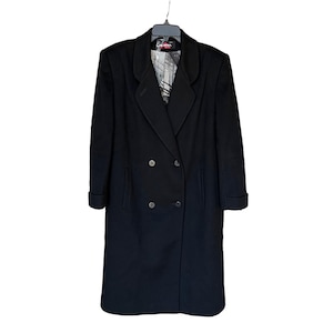 Alorna by Frostmann Vintage USA Full Length Wool Blend Coat Black Sz Petite XL