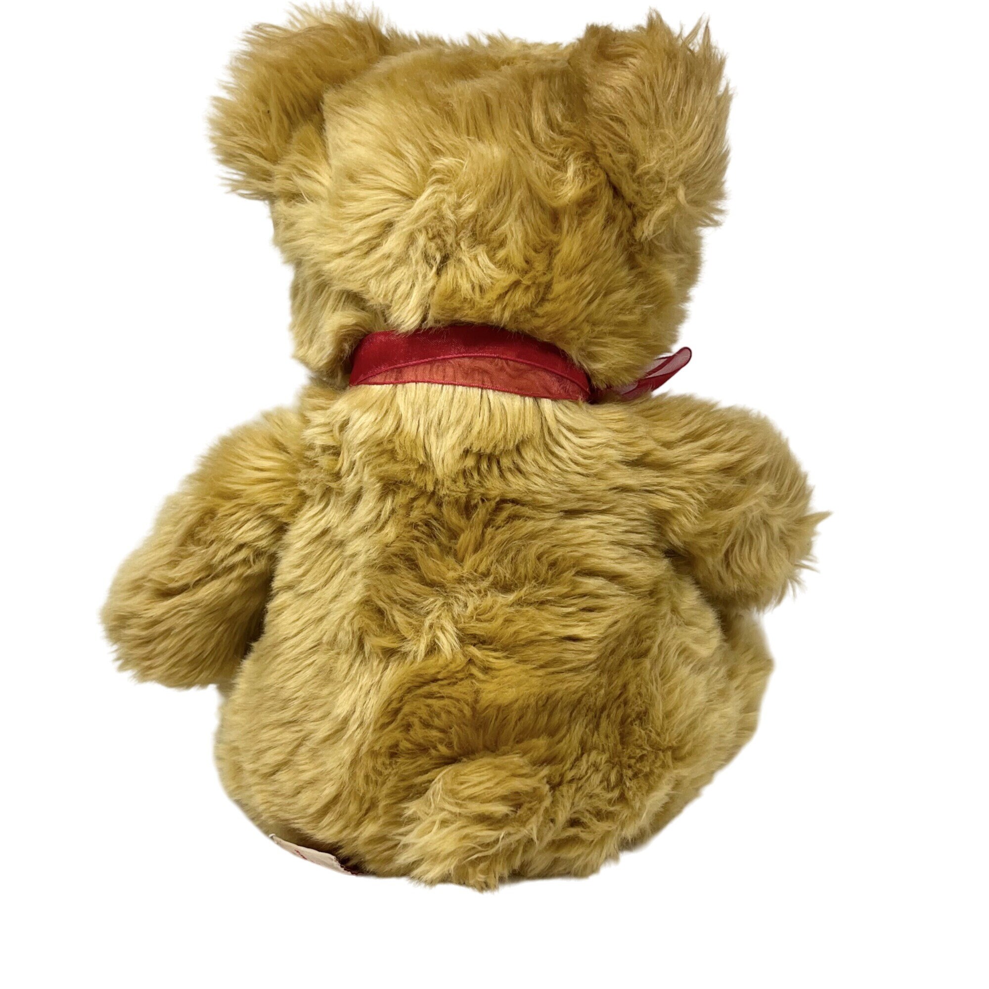 Cubbs Berrie Vintage Teddy Red Ribbon Plush Animal Toy 16