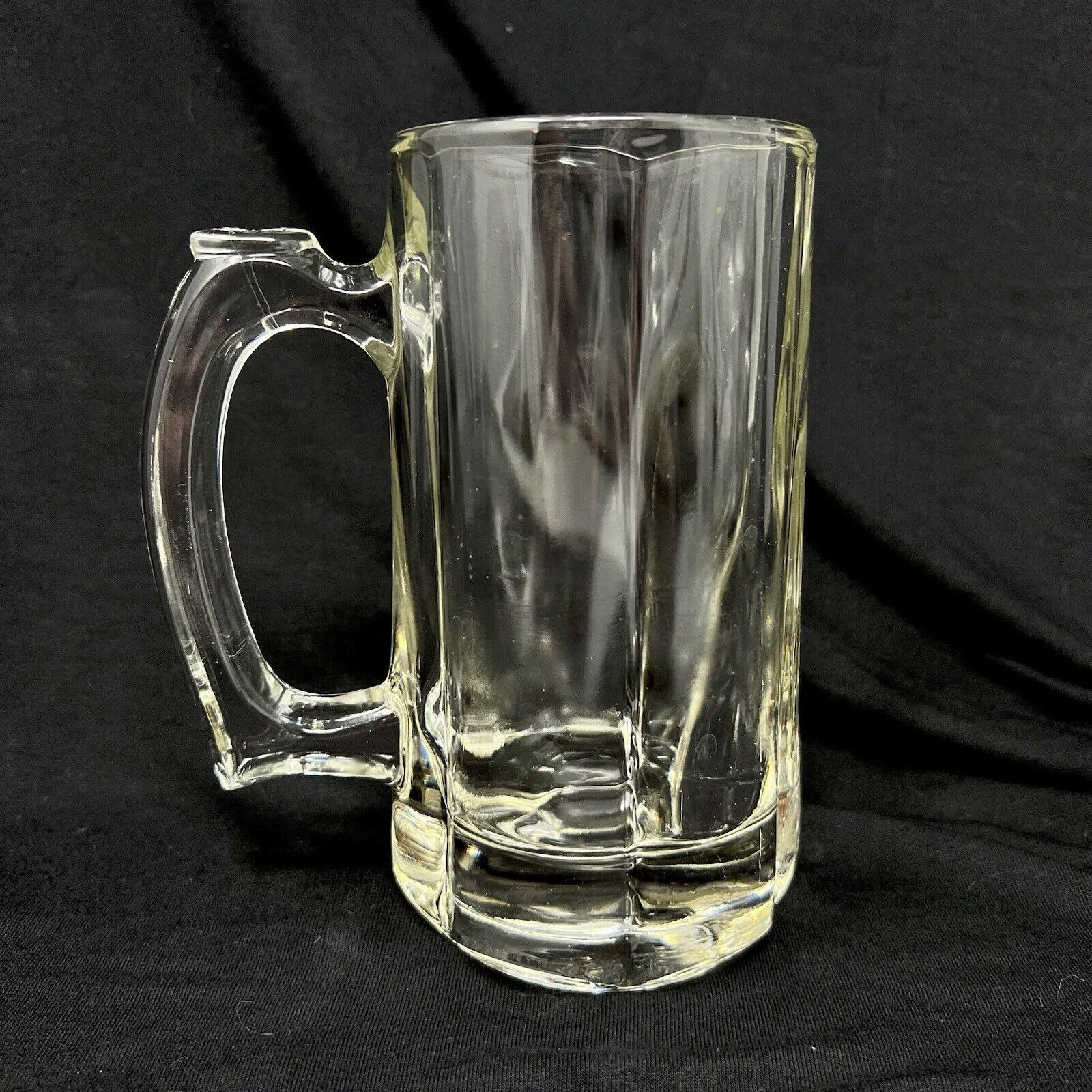 Libbey Ribbed Glassware Vtg Set 4 Libbey Heavy Ribbed Beer Mug Stein 10 Oz Clear Glass Thumb ...