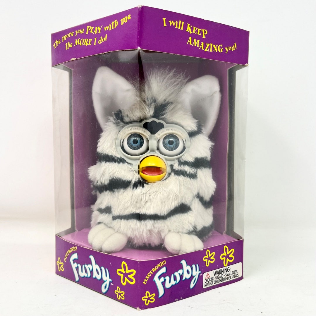 Furby Zebra Black/white Stripes 70-800 Blue Eyes 1998 Factory