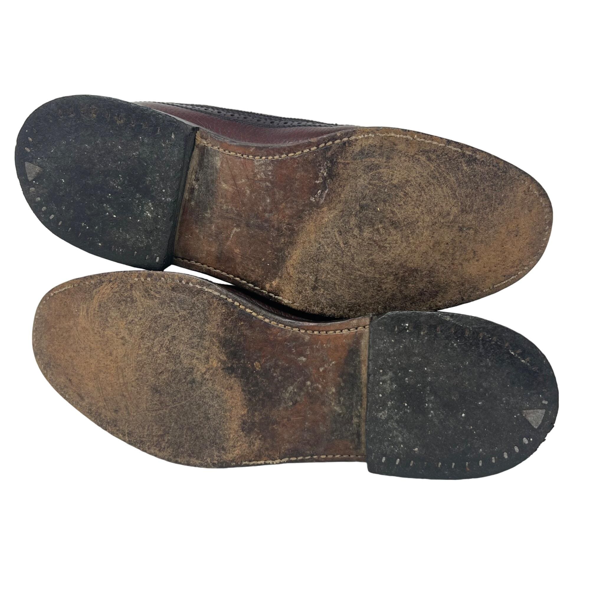 Florsheim Vintage Wingtip Dark Burgundy Brown Leather Longwing V Cleat Size‎ 10D Florsheim Vintage Wingtip Dark Burgundy Brown Leather  main image 2