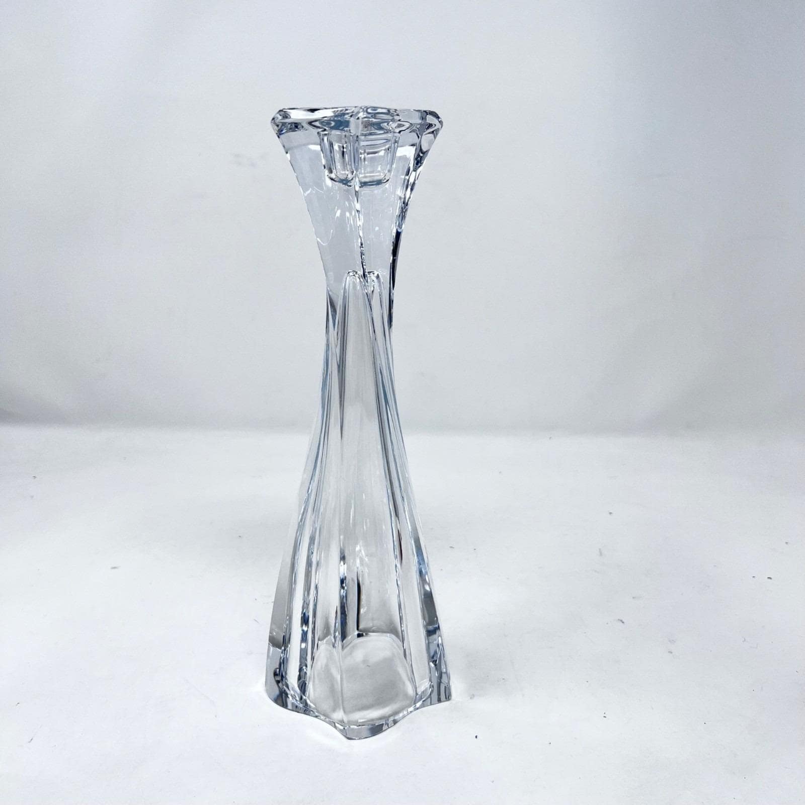 Mikasa Pacific Wave Crystal Candle Holder 2 in 1 Vase Clear