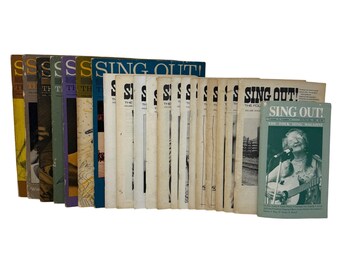 Vtg. Sing Out! Folk Song Magazines Set of 21 Issues +1 Record From 1966 - 1985