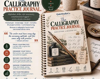 Calligraphy Practice Journal: Drills, Commissions, Inventory (PDF Download)