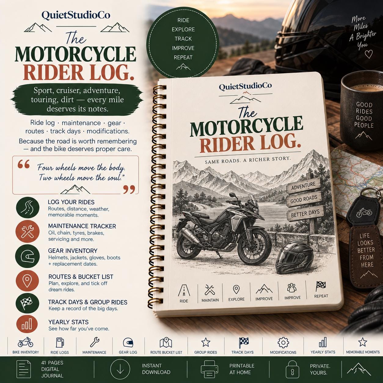 Harley Maintenance Record Book - Etsy