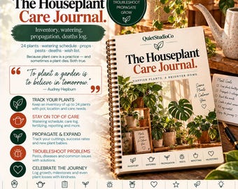 Houseplant Care Journal Printable PDF Plant Inventory Watering Schedule Propagation Log Plant Deaths Log Aroid Monstera Care Plant Parent