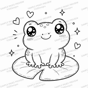 100 Kawaii Animal Coloring Book, Kids Adults Special Education (PDF PNG Download) image 8