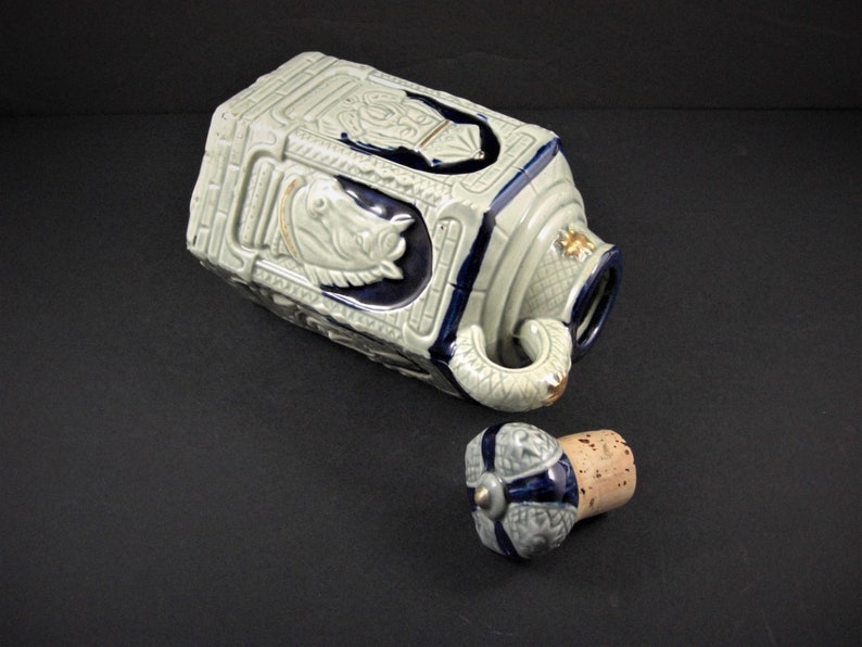 Musical Porcelain Liquor Keg Decanter With Castles Euro Etsy