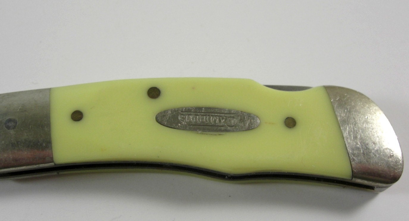 Camillus Yellow Jacket Pocket Knife 715 // New York USA Etsy