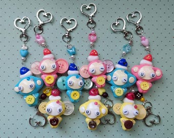 Dessert Monkey Keychain | Fruity Monkey Keychain | Handmade Polymer Clay Figurine