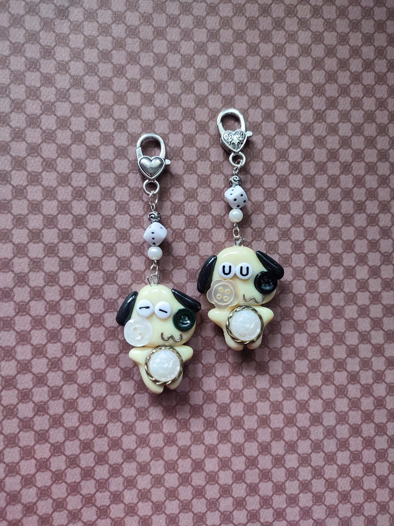 Snoopy Keychain | Handmade Polymer Clay Figurine image 1