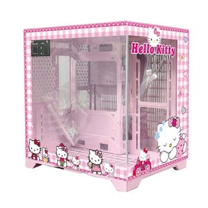 Custom Y2K Pink Anime Kitty Mid-Tower PC Case | Pastel Gingham Gaming Setup (Case Only)