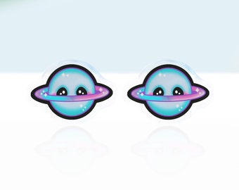 Planet Kawaii Earrings - Solar System Astronomy Aesthetic Earrings