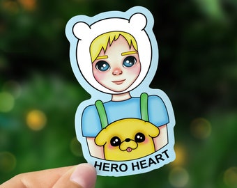 Hero Finn Kawaii Sticker - Cartoon Fandom Cute Stationary