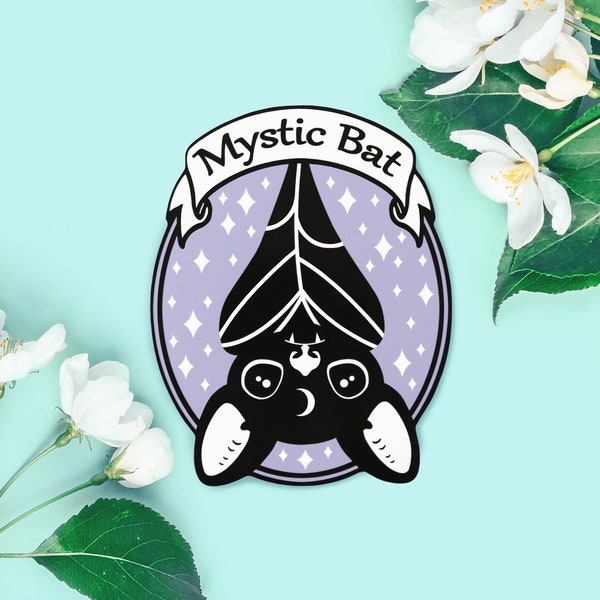 Pastel Goth Mystical Bat Sticker - Gothic Lolita Kawaii Stickers Fairy Kei Decal