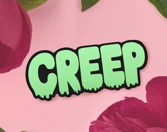 Pastel Goth Creep Word Sticker - Creepy Cute Aesthetic Stickers