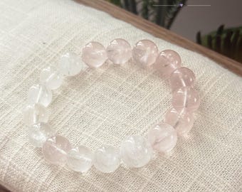 Rosenkvartskristallarmband – Rosa Lemonad Slushie, Rosa Fantomkvartssmycken, Gåva med Självkärlek