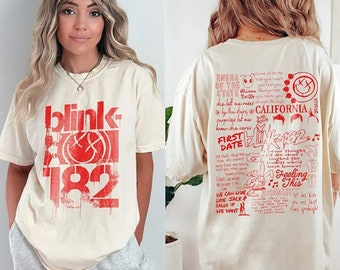 Blink 182 The World Tour 2023-2024 2Sides Shirt, Blink 182 Rock n' Roll T Shirt, Rock n' Roll Shirt, Blink 182 Shirt, Retro Shirt