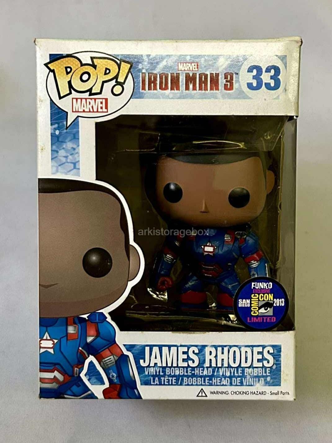 Funko Pop Marvel Iron Man 3 James Rhodes (unmasked) SDCC Patriot