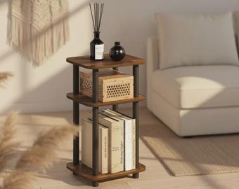 Vintage IKEA 1990s Ramberg Plywood & Glass Square Bedside Table