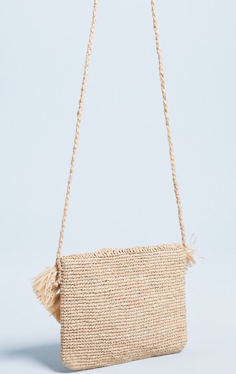 Crochet Raffia Clutch Handbag Summer Women Accessories Off | Etsy
