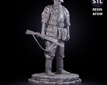 WW2 Soldier STL,Wargaming Figures, Diorama Figures,3D Printable WWII Army, Tabletop Games