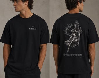 Christus Angel Illustration T-shirt | Religious Graphic Tee