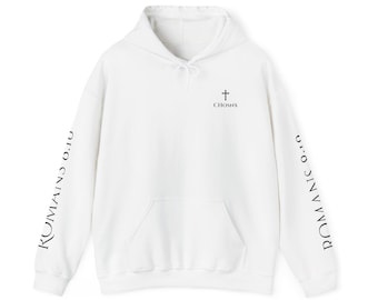 Jesus Carrying Cross hoodie | Romans 8:18 sleeve print