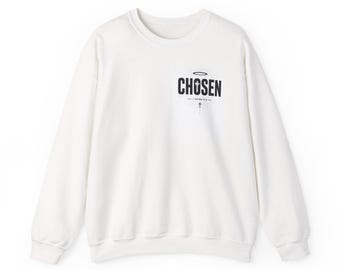 Chosen cross design Crewneck sweatshirt | Christian faith graphic
