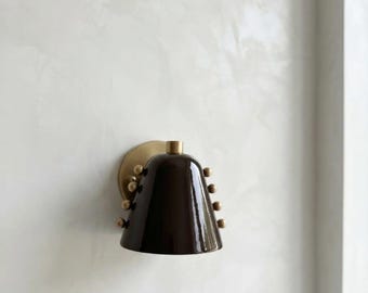 Artisan Black and Gold Metal Wall Sconce: Modern Decorative Lamp Fixture