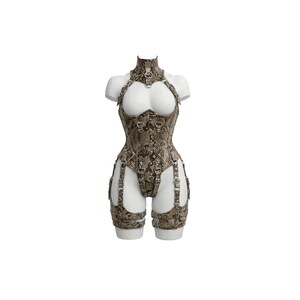 Real Leather Python Harness Corset, Handmade Steel Boned, Gift For Him, Lace-Up Body