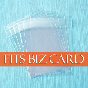 500-Pack 2 1/2 x 3 1/2 Business Card Size Resealable Cello Bags, 1.6 mil poly image 2