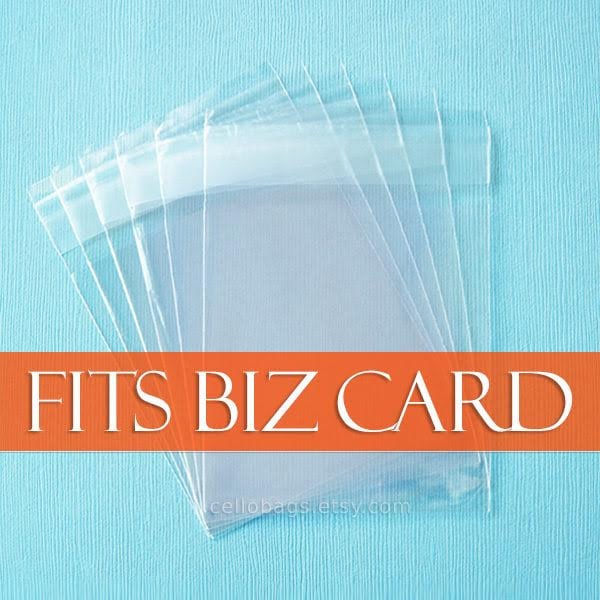 200-Pack 2 1/2 x 3 1/2 Business Card Size Resealable Cello Bags, 1.6 mil poly