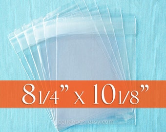 300 8 1/4 x 10 1/8 Peel and Stick Cello Bags for 8x10 Photo