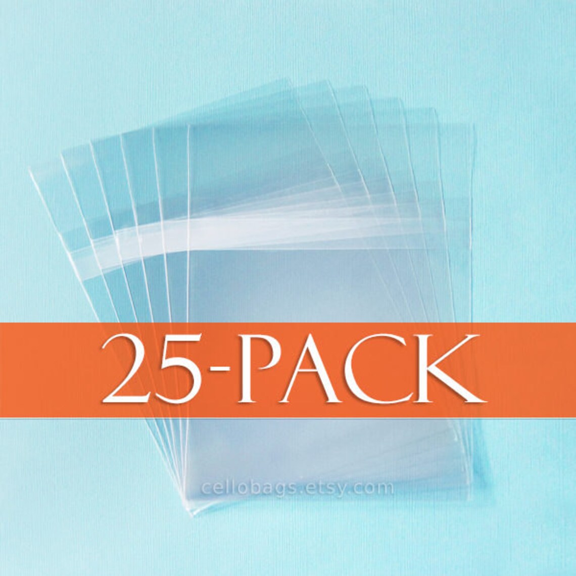 25 Pack A2 Cello Bags 4 5/8 x 5 3/4 Holds Card and Etsy