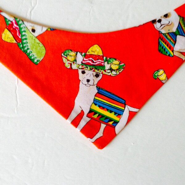 Small Dog Bandana Chihuahua Prin, Dog Bandana, Custom to Fit, Dog Necktie Dog Neckwearf