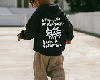 Bluza z kapturem dla dzieci CoolKidsGang „Jednorożec i Pająk” | Bluza z kapturem dla dzieci z grafiką