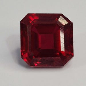 Red Ruby Mozambique Asscher Cut 11-13 Carat Loose Natural Gemstone For Making Earrings And  Ring  TQ213