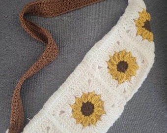 Anleitung für eine Bauchtasche mit Sonnenblumenmuster