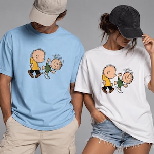 Funny Cartoon Graphic Tee: Retro Unisex Oversized Streetwear Shirt image 1