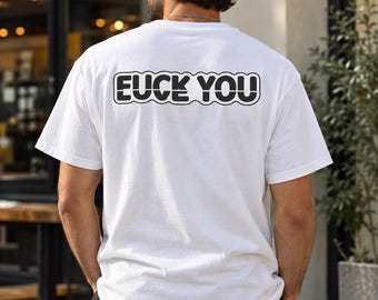Retro-Streetwear-T-Shirt: Shirt mit auffälligem Grafikprint (stückgefärbte Baumwolle)